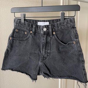 Topshop Denim Shorts Petite 0 Dark gray